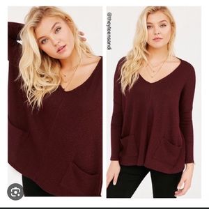 Urban outfitters BDG maroon sweater with pockets